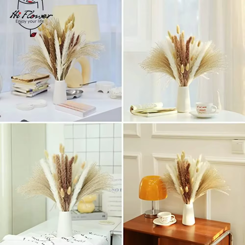 Bouquet de fleurs séchées de Pampas moelleuses