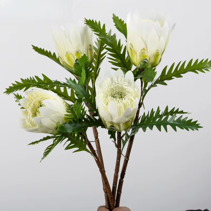 6 pièces de fleurs artificielles en plastique