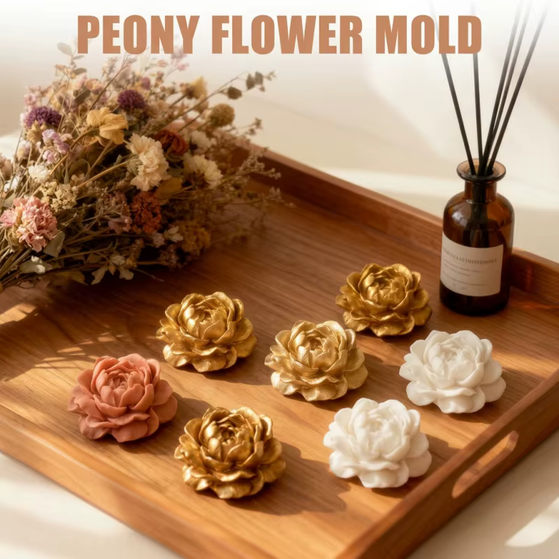 Moule en silicone pour bougie en forme de fleur de jasmin