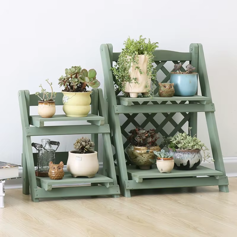 Support de plantes en bois Vintage