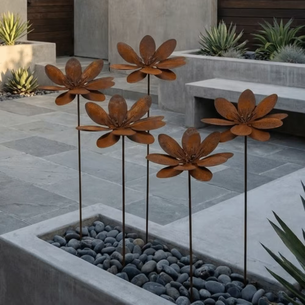 Piquet de jardin en fonte métallique