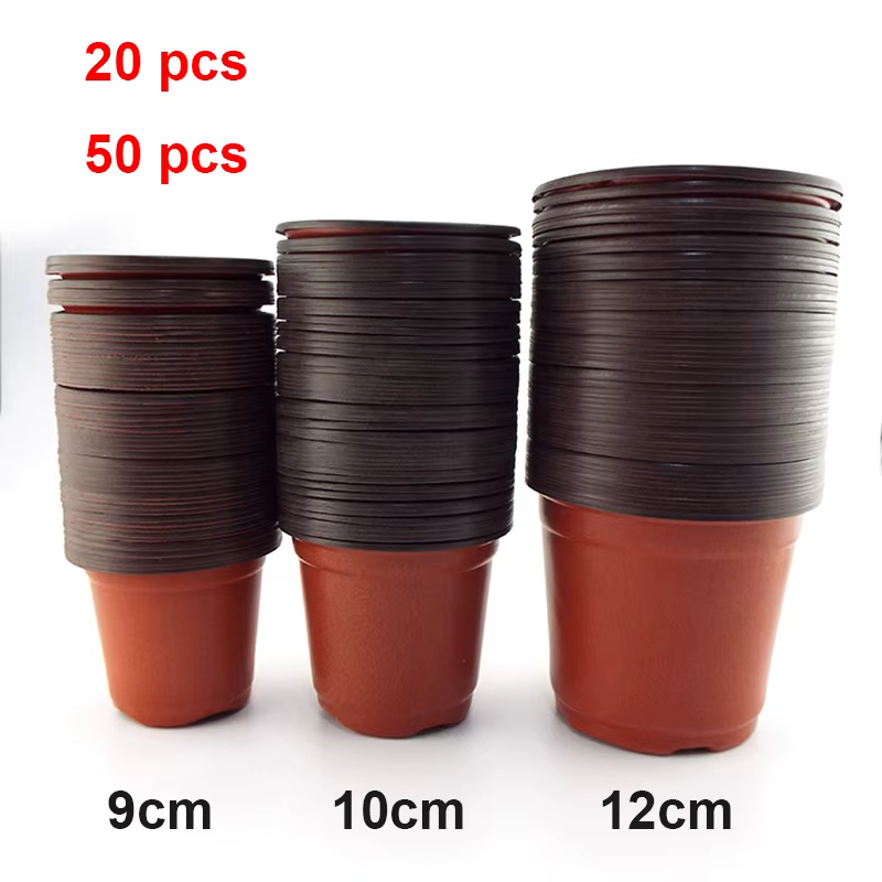 Pot de fleur en plastique