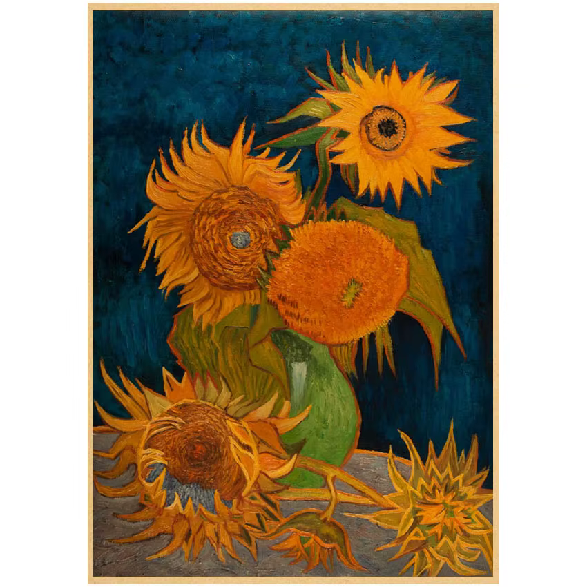 Affiches de peinture à l'huile tournesol