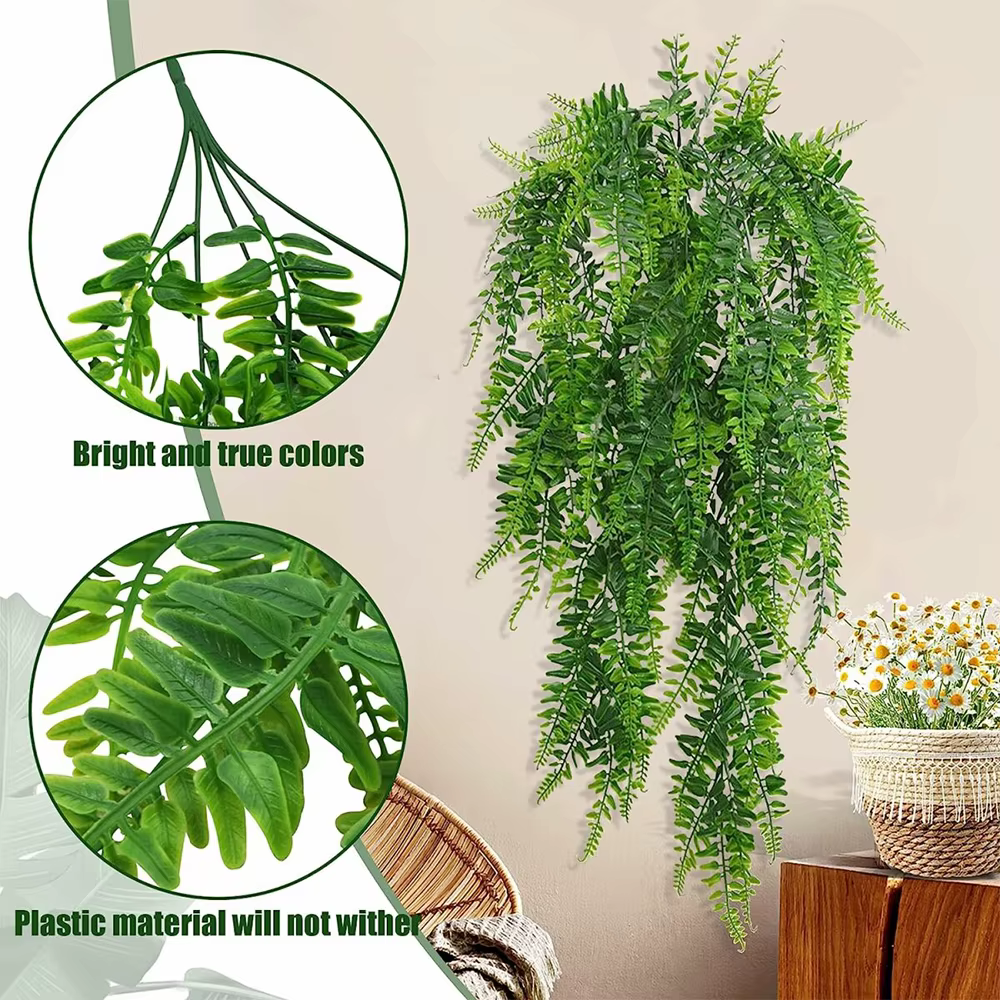 Plante artificielle persane feuilles de fougère vignes tenture murale balcon chambre maison jardin décoration
