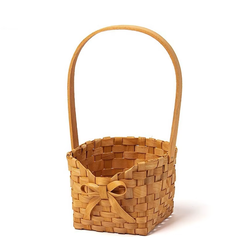 Panier de fleurs de mariée en rotin de saule