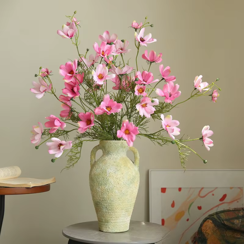 12 pièces de fleurs artificielles en soie