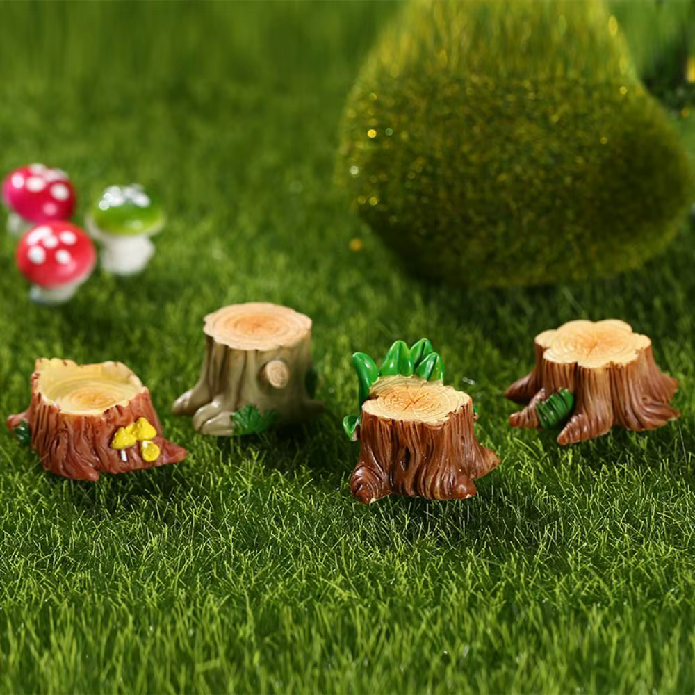 Accessoires en résine, Simulation mignonne de souche d'arbre