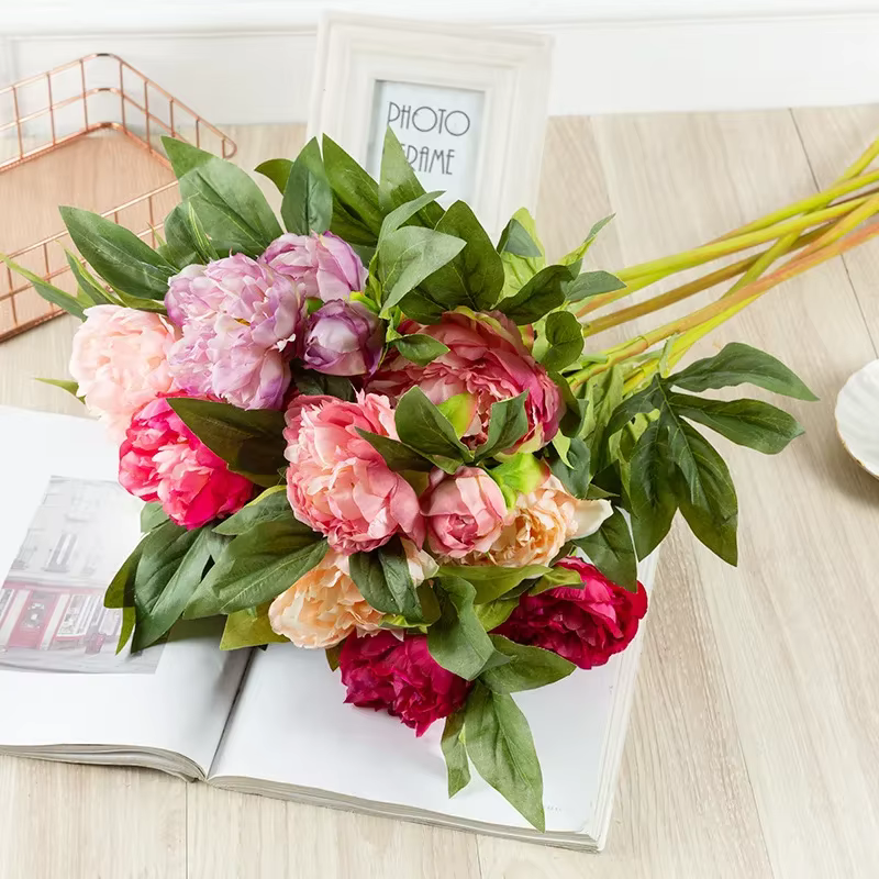 Fleur de pivoine simple artificielle