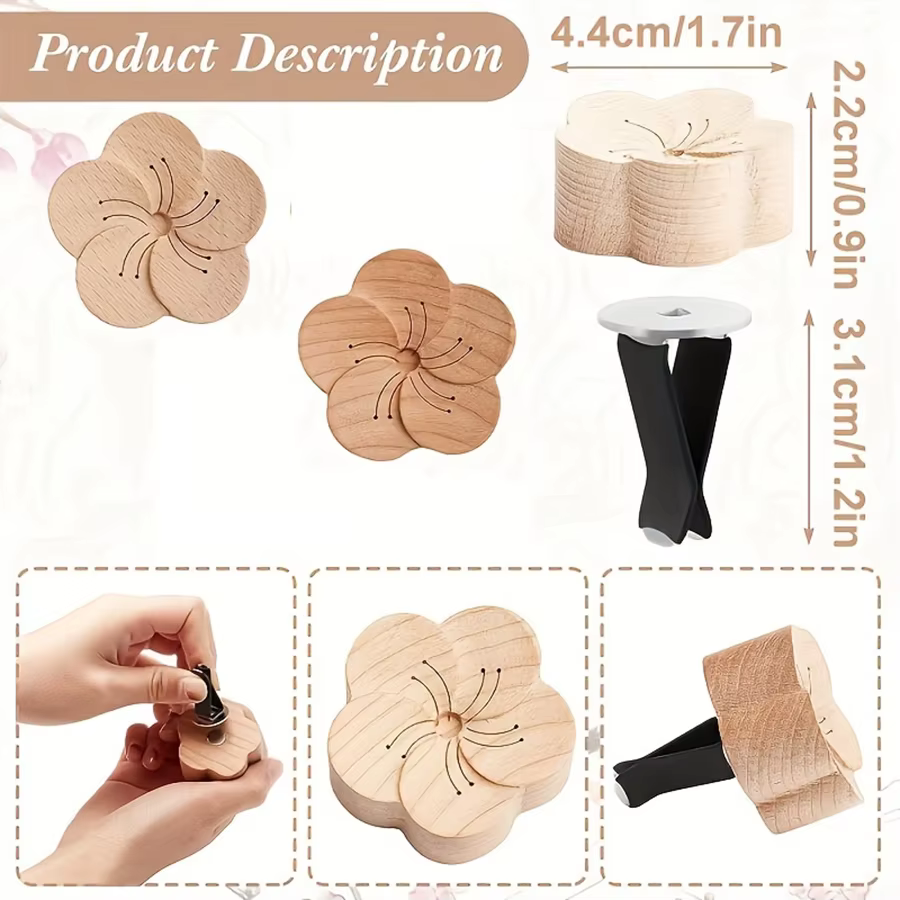 Diffuseur de fleurs en bois sans parfum
