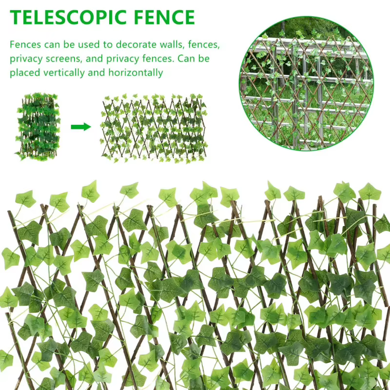 Structure de treillis télescopique en bois pour plantes grimpantes