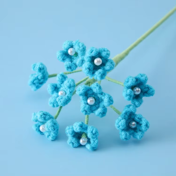 Finition tricoté fleur étoilée créative à la main tricot fleurs Crochet Bouquet