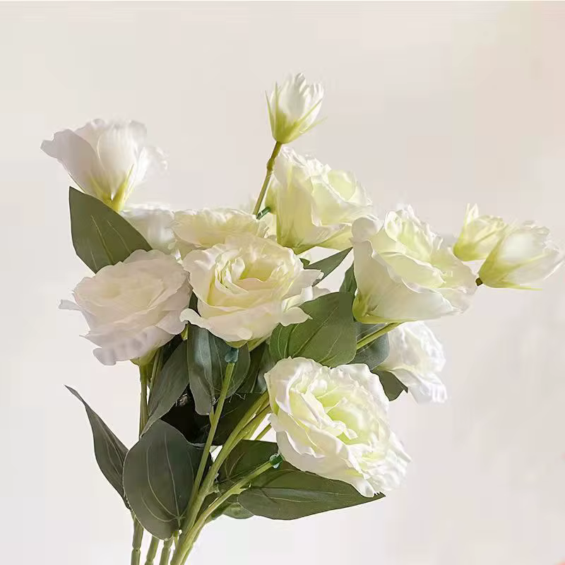 Fleurs artificielles en soie de Lisianthus de 27.5 pouces