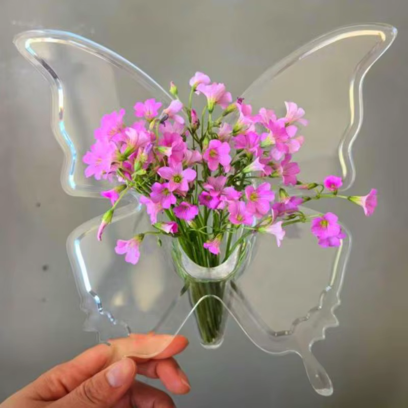 Pack Vase à papillons, décor Floral