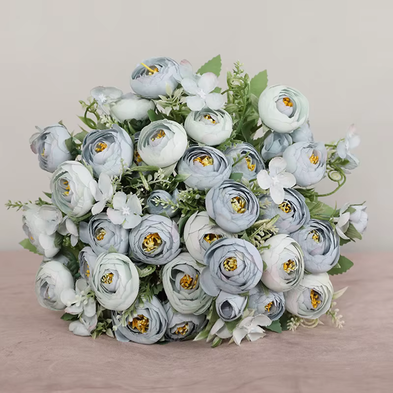 Vases de roses à thé multicolores pour décoration de maison
