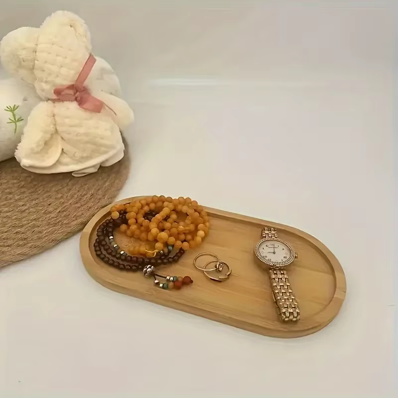 Plateau de rangement en bambou pour la maison