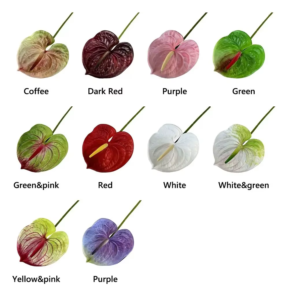 Petit Anthurium artificiel multicolore 60cm