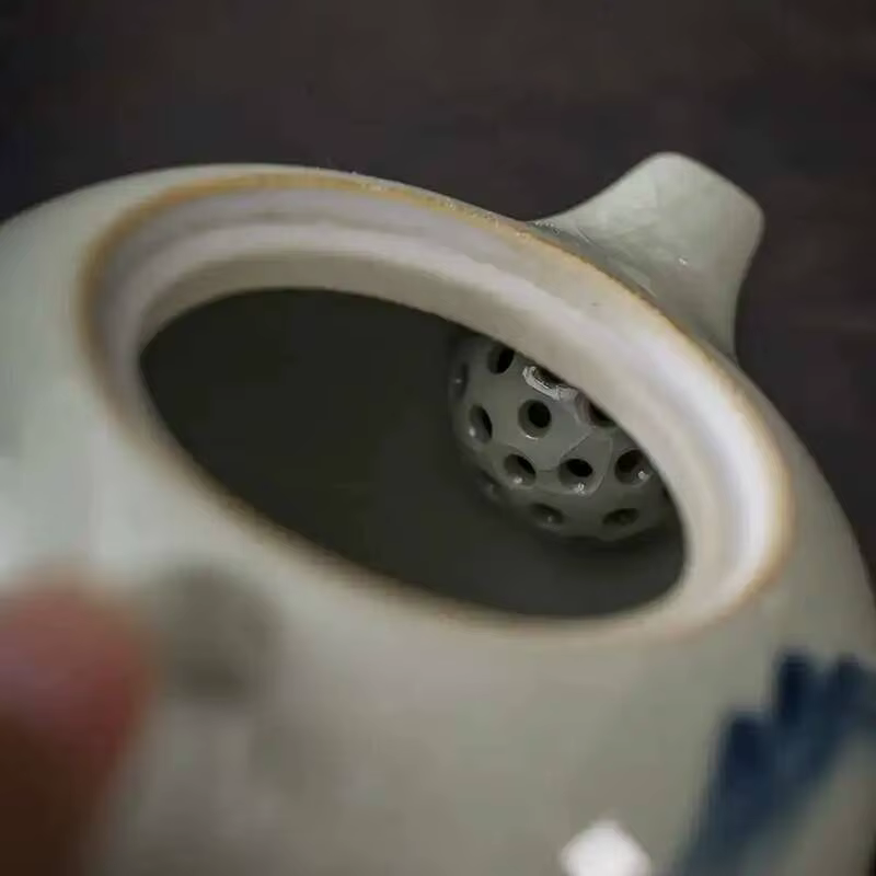 Pots à thé au four Ge peints à la main