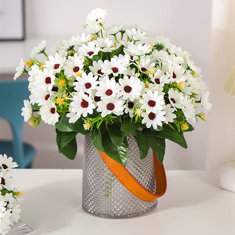 Belle marguerite en soie colorée