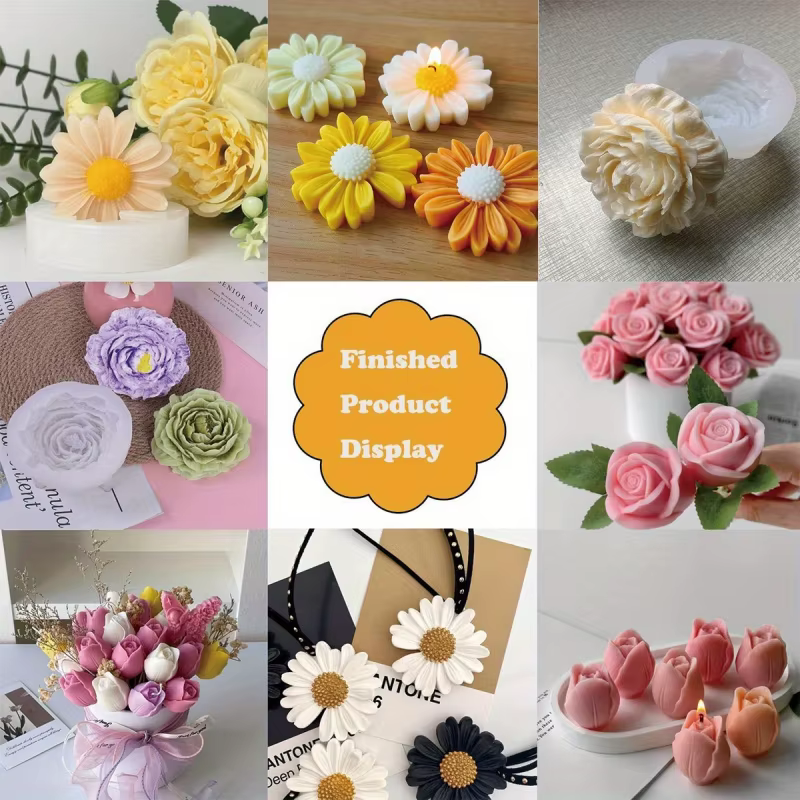 Ensemble de moules à bougies 6Flower – Conçus pour la création