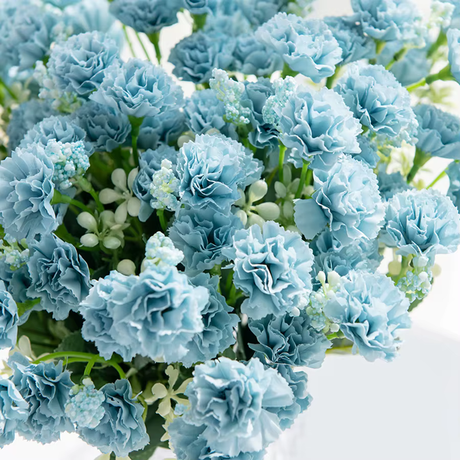 5 fourchettes 15 têtes petit oeillet pour le mariage arc décor noël guirlande accessoires maison Arrangement Floral fleurs artificielles