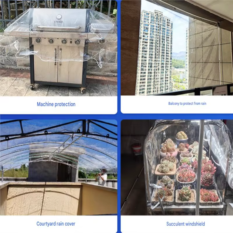 Bâche transparente en PVC imperméable pour balcon