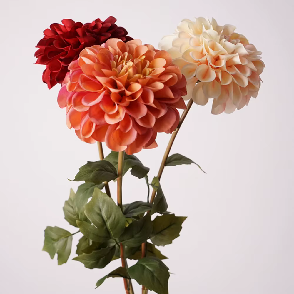 Fleur de Dahlia artificielle en soie