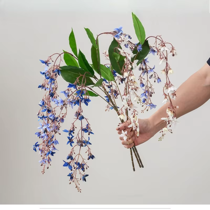 6 pièces de plantes vertes artificielles en soie