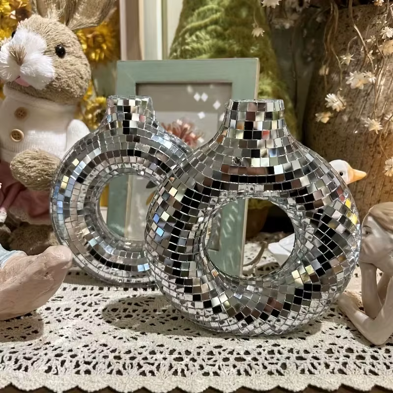 1 vase circulaire, pot de fleurs moderne pour la décoration de la maison