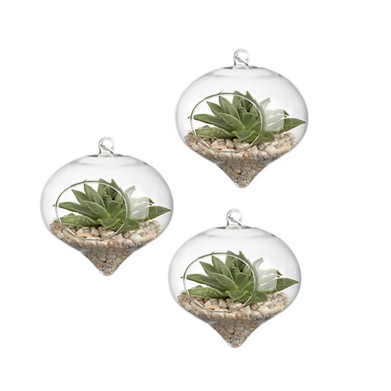 Vase à Boules de Verre de 11x9cm pour Décoration de Mariage