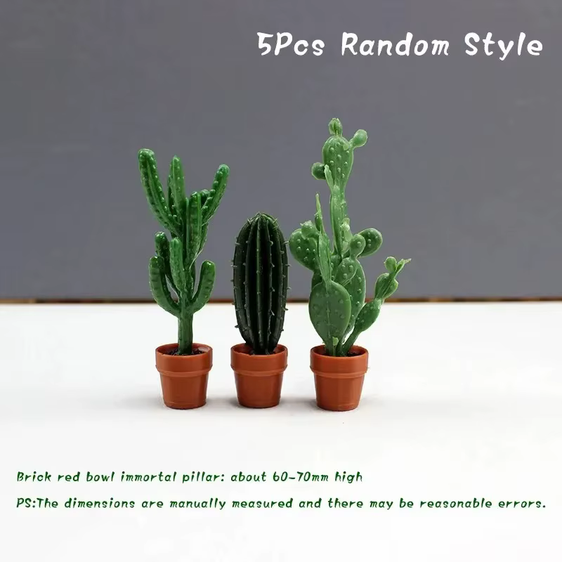 Simulation de plante en pot pour maison de poupée 1:12