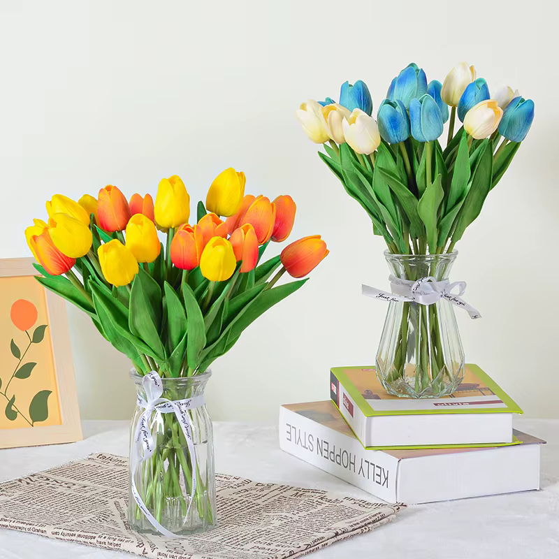 Fleurs de tulipes artificielles en silicone