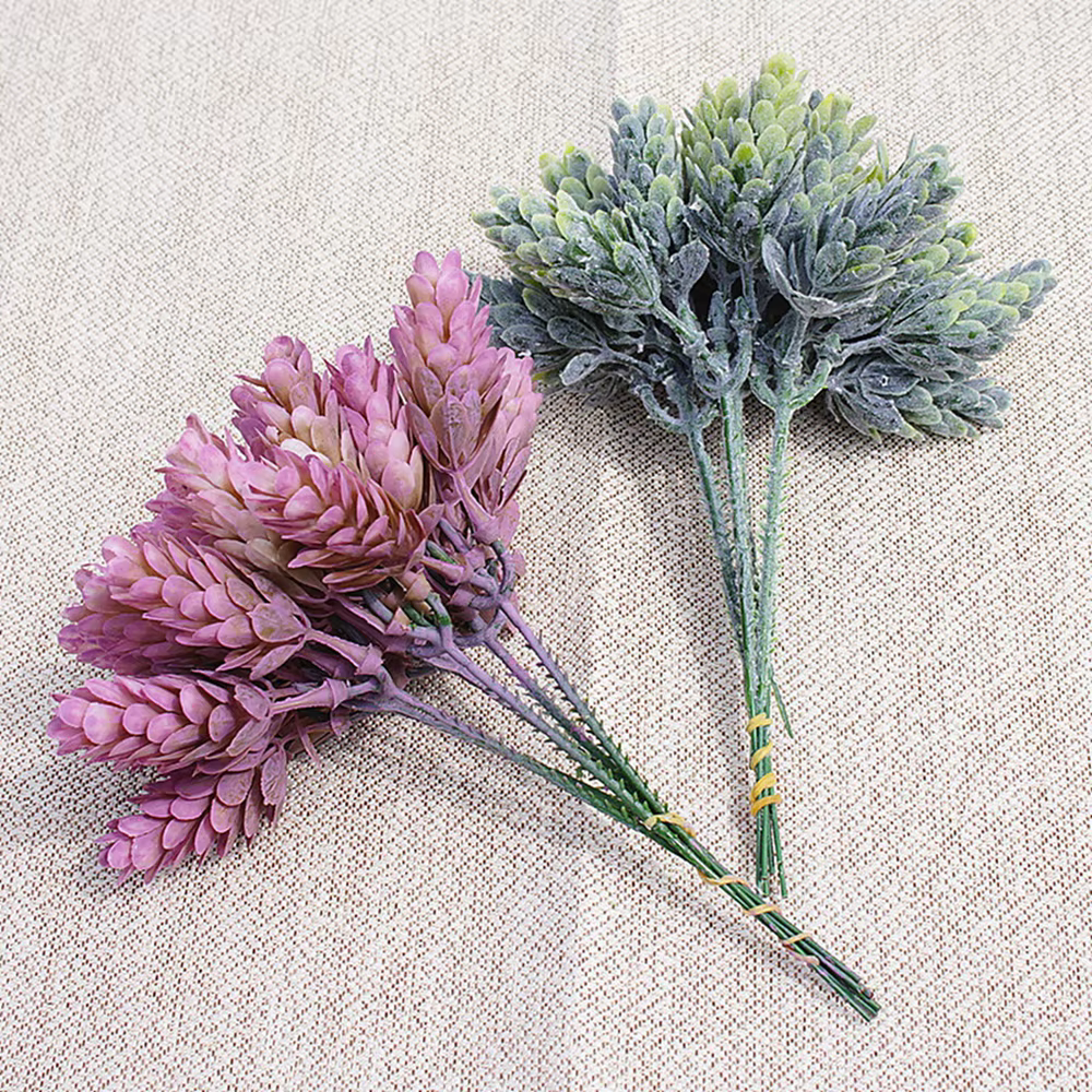 5Pcs Faux Plante Verte Pas Cher Artificielle En Plastique Fleurs Accueil chambre Table Décoration En plein air De Mariage De Noël Bricolage Bonbons Cadeaux Boîte