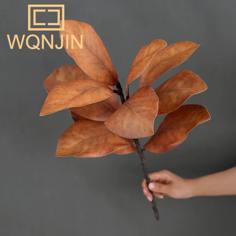 1 pièce Plante verte artificielle en forme de feuille d'orchidée jade pour la décoration de la maison