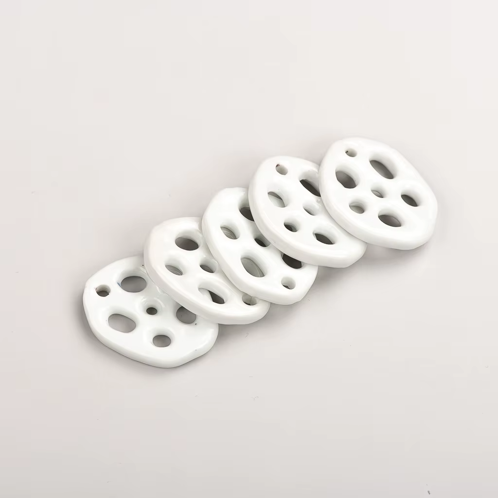 37 # Pendentif en céramique de racine de Lotus multicolore
