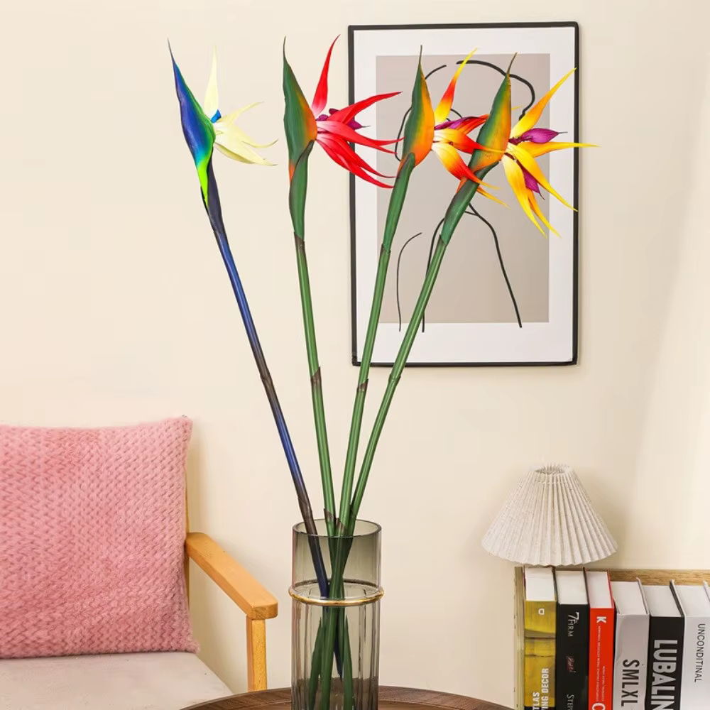 Fleurs artificielles de Strelitzia à longue tige