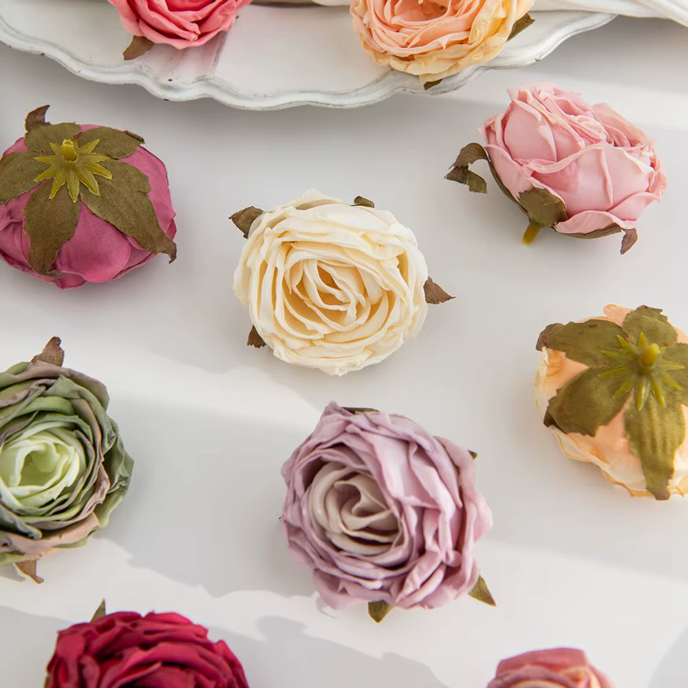 Bord Brûlé Artificiel Rose De Mariage nuptiale bouquet Décor Maison vase En Plein Air Jardin Festival Parti Couronne Bricolage cadeau Saint Valentin