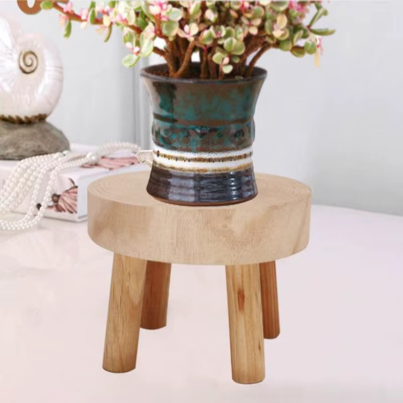 Support de plante en bois