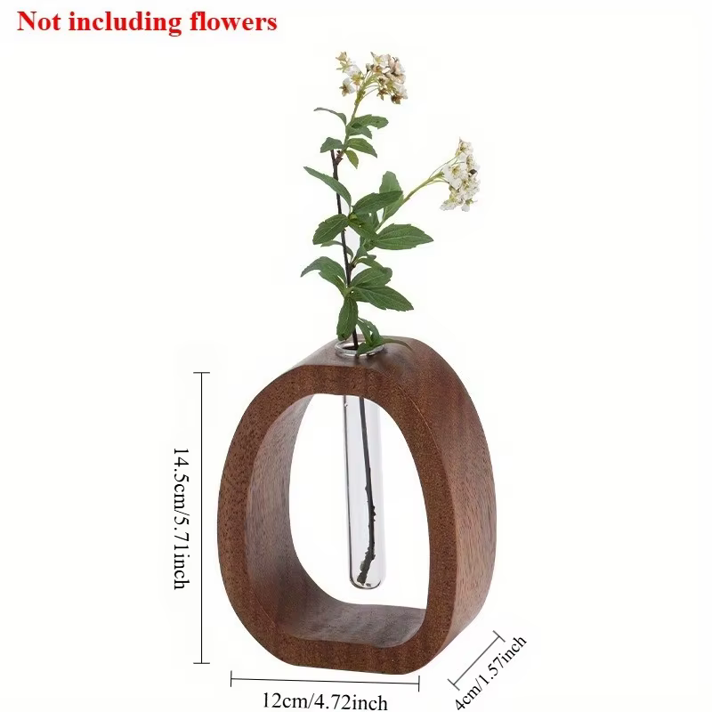 Vase en bois massif pour fleurs