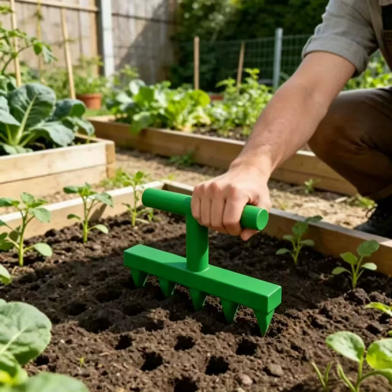 Semoir de perforation horticole pour légumes et semis de fleurs domestiques