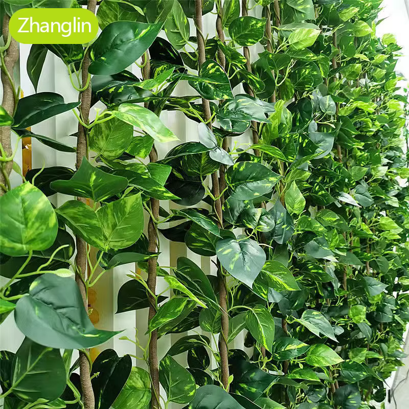 Plantes artificielles vigne feuille verte