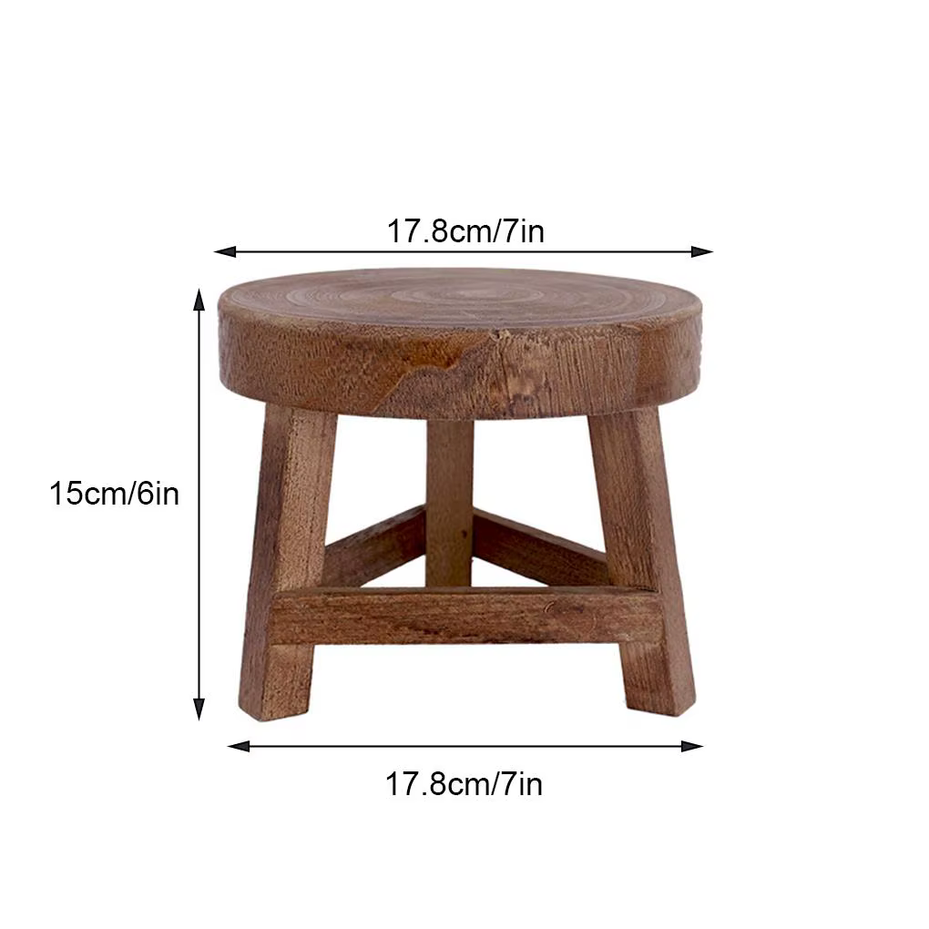 Tabourets bas en bois, petit banc