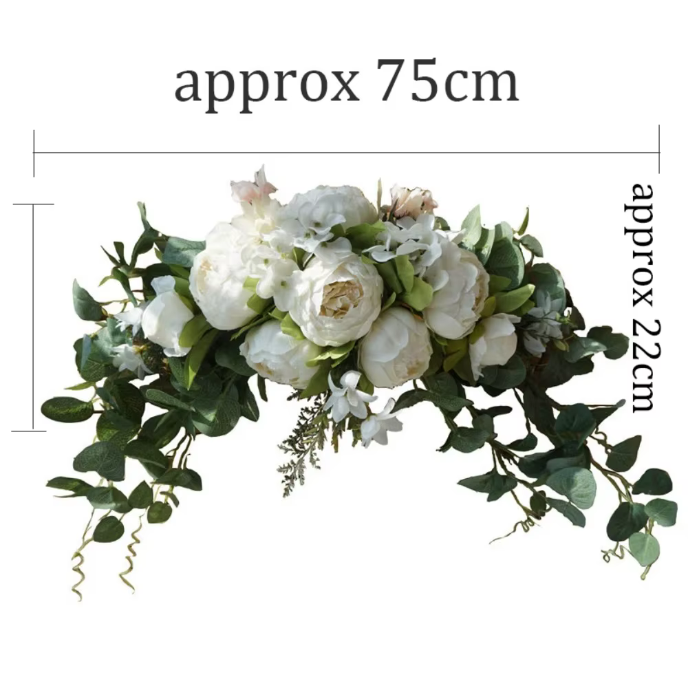 Boho artificiel mariage arc fleurs Eucalyptus guirlande rideaux bricolage