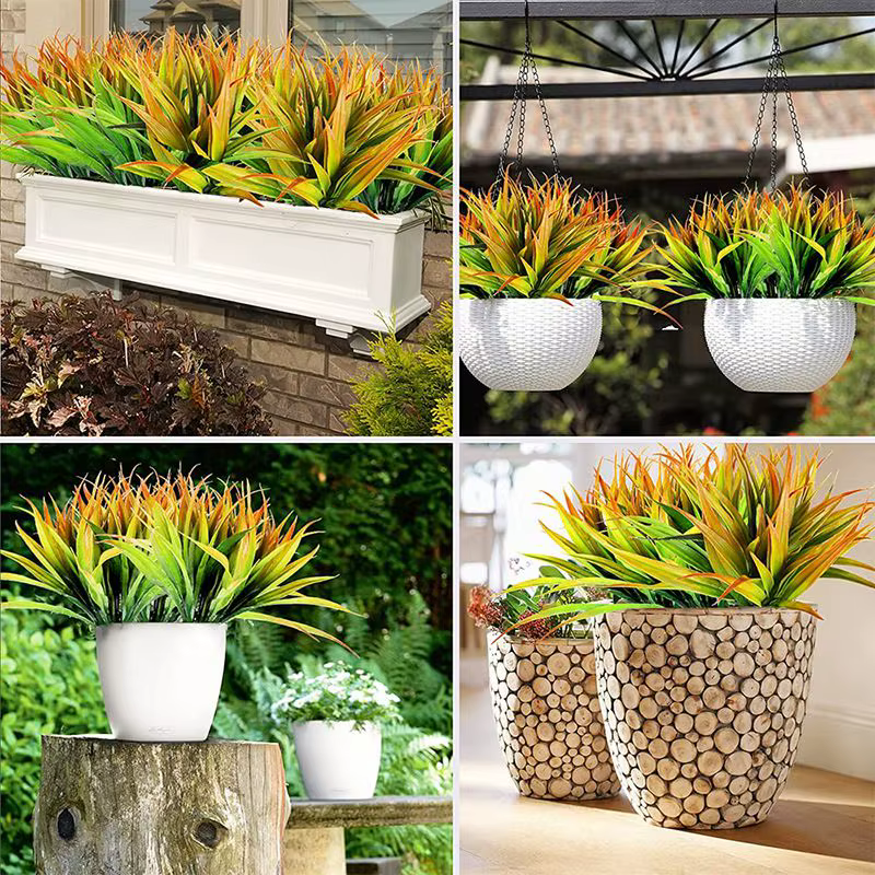 Plante artificielle, support d'herbe de printemps