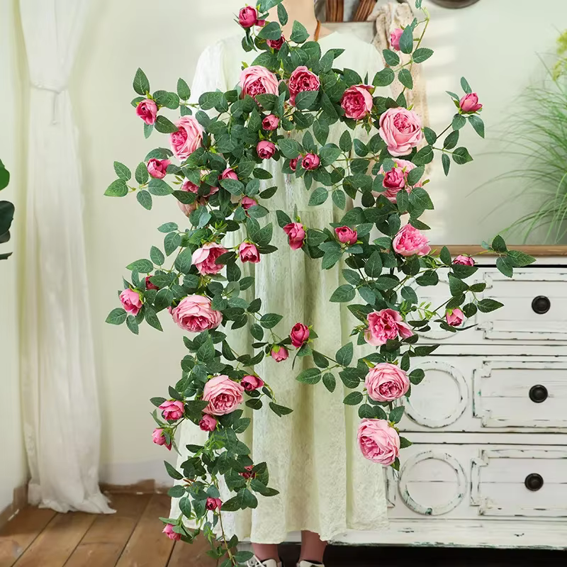Roses artificielles en forme de cœur