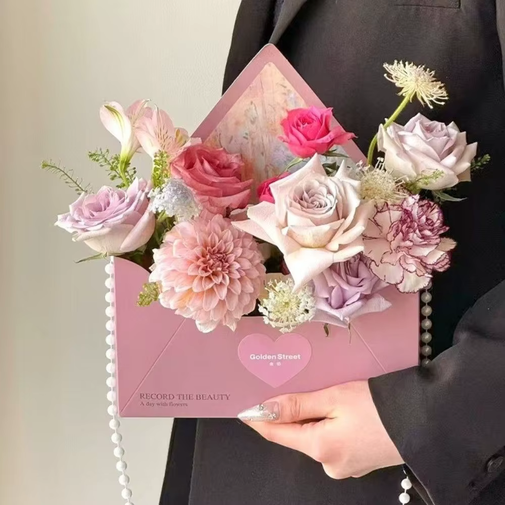 Lot de 5 boîtes élégantes faites à la main pour fleurs
