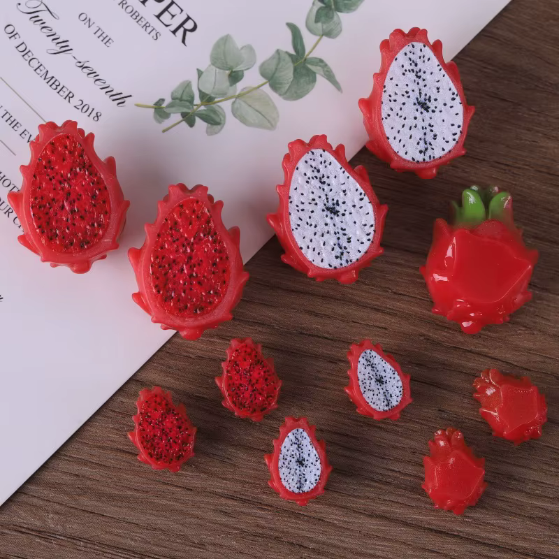 Lot de 3 miniatures de fruits du dragon artificiels