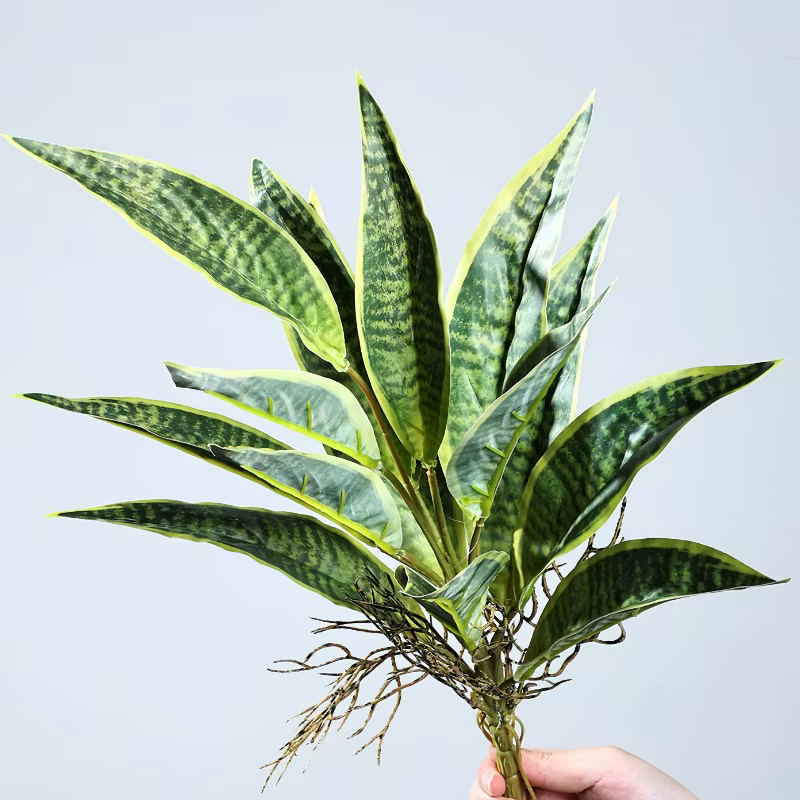 5 pièces de plantes artificielles en plastique Sansevieria
