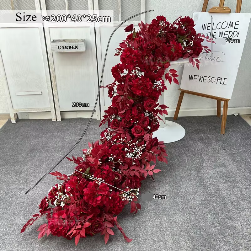 Fleur artificielle queue de paon pour banquet de mariage