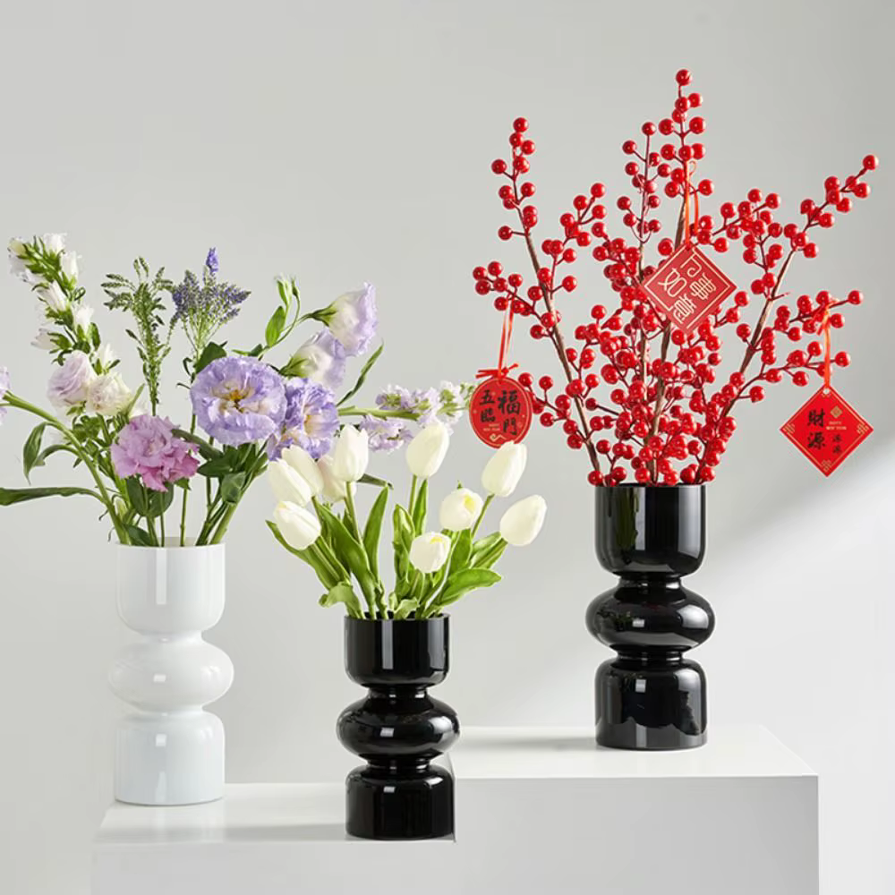 Ins-Vase à fleurs hydroponique en verre