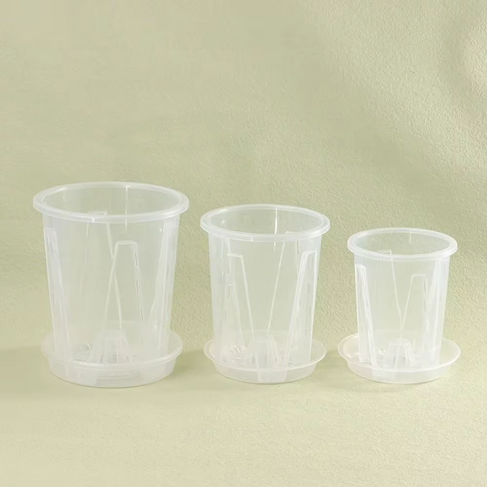 Pot de fleur Transparent en plastique